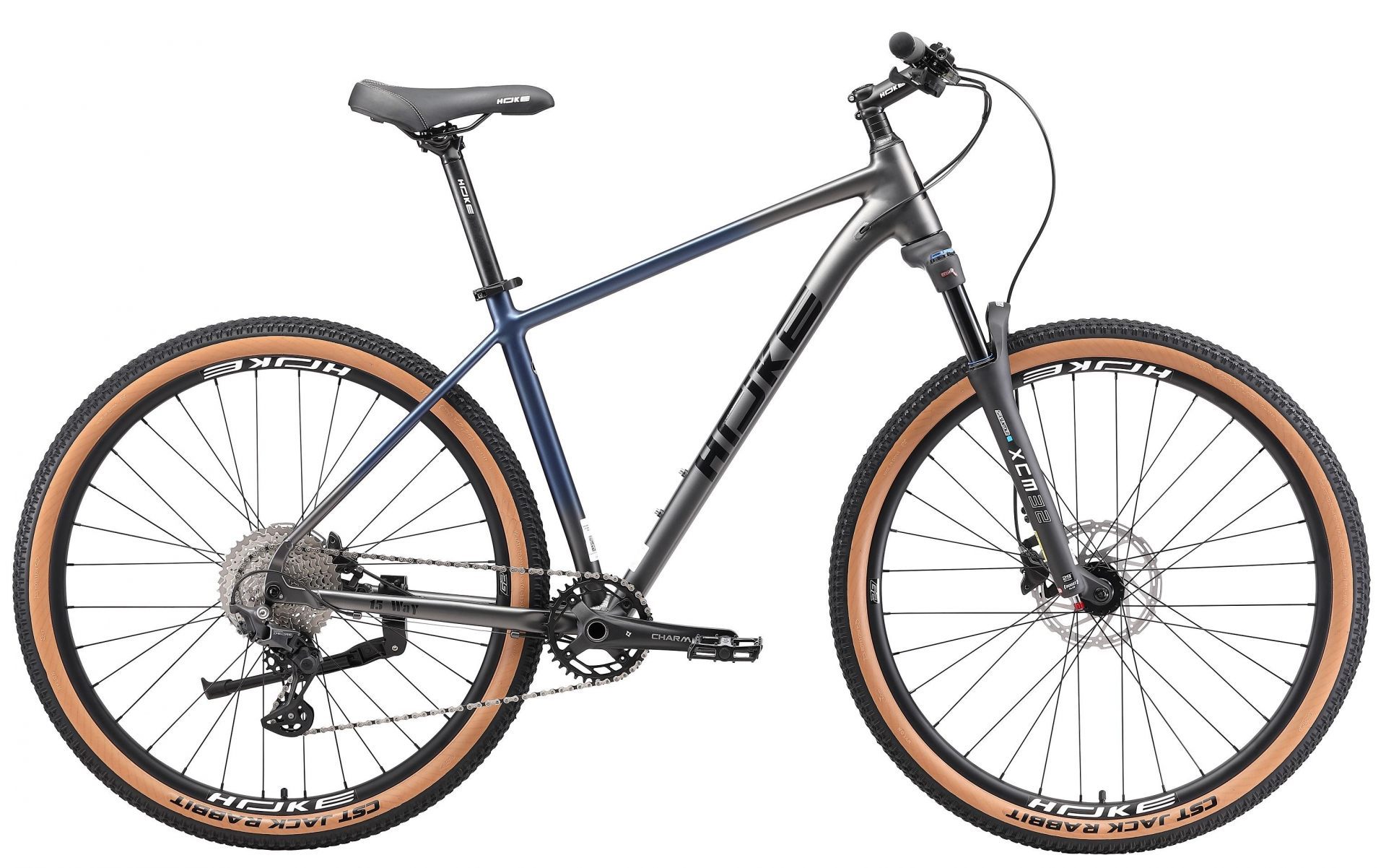 HOKE 15 Way 29 HD матовый синий-чёрный Алюминиевая рама, воздушная вилка, дисковые гидравлические тормоза, на кассете, втулки на промах
